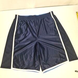 Open Trails Mens Size XL Shorts Athletic Basketball Blue White Polyester